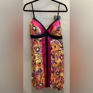 Vibrant Floral Slip Dress